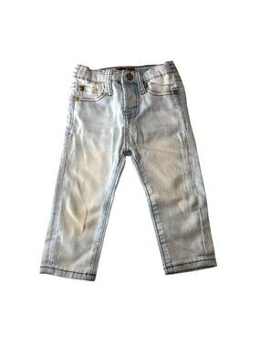 7 For All Mankind Baby Boys Light Wash Denim Jeans Elastic Waistband Size 12M